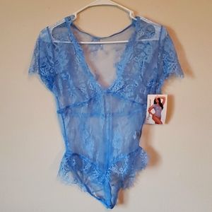 Blue Lace Bodysuit